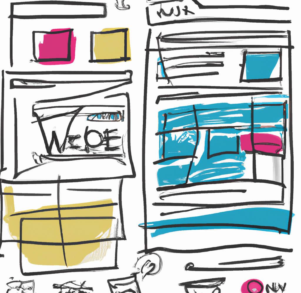 A doodle of a web design